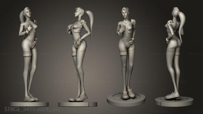 Figurines of girls (happy anniversary overwatch widowmaker widow, STKGL_3455) 3D models for cnc