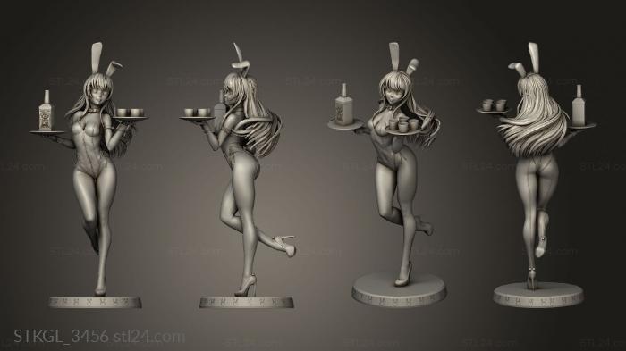 Figurines of girls (Happy Easter, STKGL_3456) 3D models for cnc