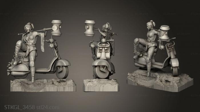 Figurines of girls (Harley ninja harly, STKGL_3458) 3D models for cnc