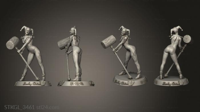 Figurines of girls (Harley Quinn, STKGL_3461) 3D models for cnc