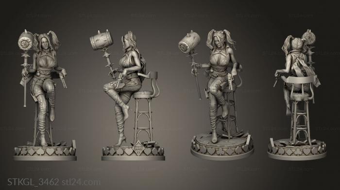 Figurines of girls (Harley Quinn, STKGL_3462) 3D models for cnc