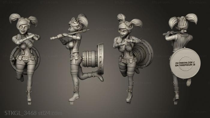 Figurines of girls (Harley Quinn EF Barrel, STKGL_3468) 3D models for cnc