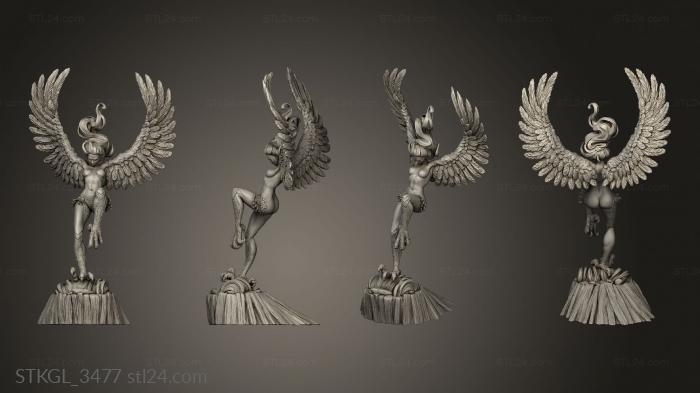 Figurines of girls (Harpy, STKGL_3477) 3D models for cnc