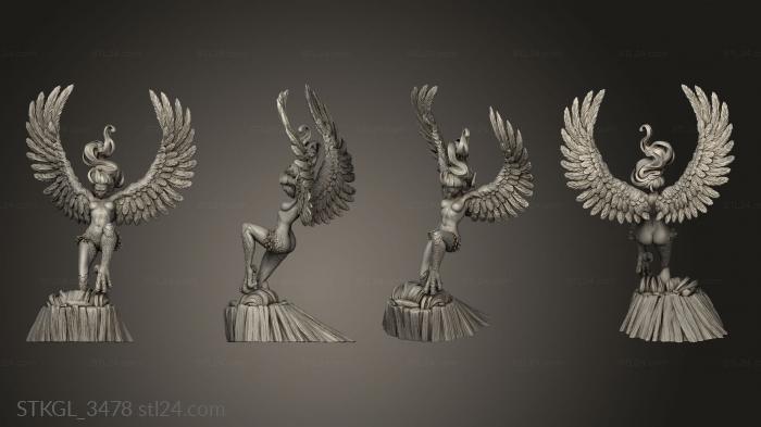 Figurines of girls (Harpy, STKGL_3478) 3D models for cnc