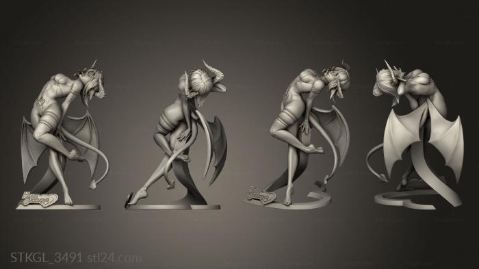 Figurines of girls (Heart Succubus, STKGL_3491) 3D models for cnc