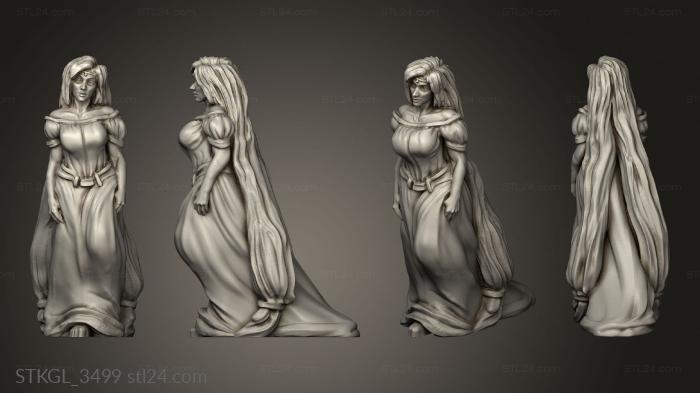 Figurines of girls (human, STKGL_3499) 3D models for cnc