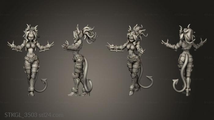 Figurines of girls (Hellmaker Judgement, STKGL_3503) 3D models for cnc