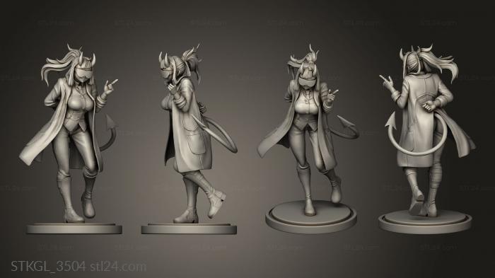 Figurines of girls (Hellmaker Loremaster Rubim Back hair, STKGL_3504) 3D models for cnc