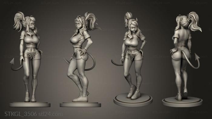 Figurines of girls (Helltaker Modeus Gym, STKGL_3506) 3D models for cnc