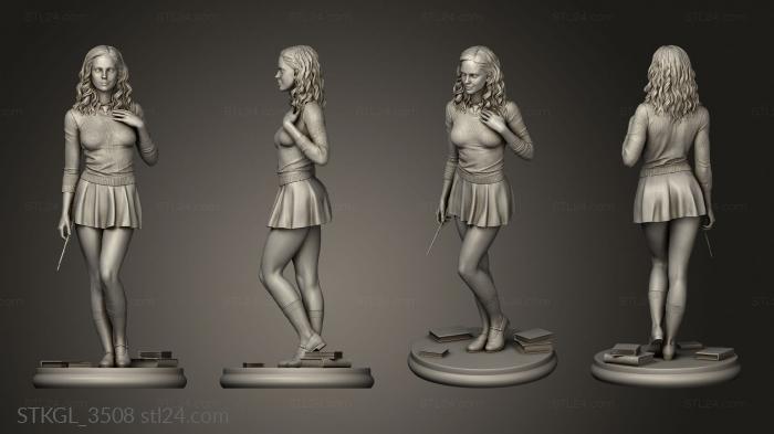 Figurines of girls (Hermione all the clothes, STKGL_3508) 3D models for cnc