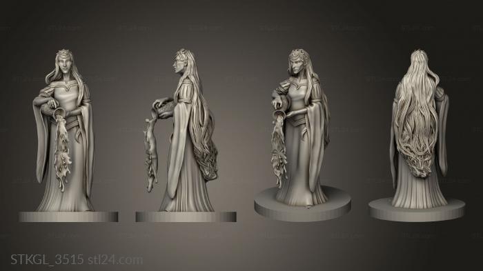 Figurines of girls (heroes Galadriel, STKGL_3515) 3D models for cnc