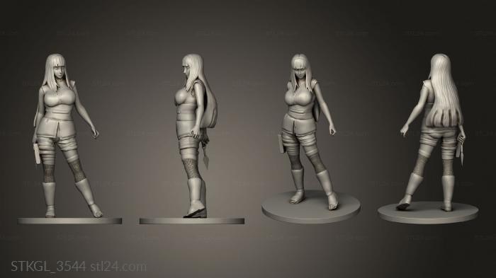 Figurines of girls (Hyuga Hinata Hentai vestida, STKGL_3544) 3D models for cnc