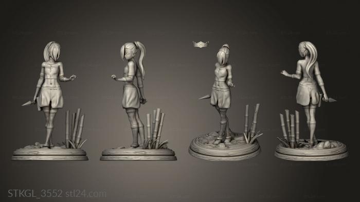 Figurines of girls (inno, STKGL_3552) 3D models for cnc