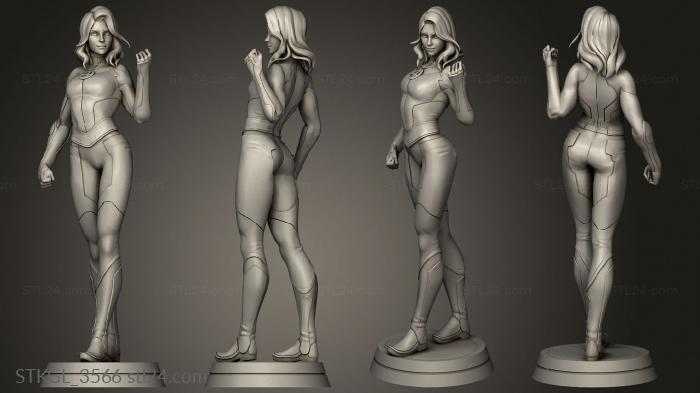 Figurines of girls (Invisible Woman, STKGL_3566) 3D models for cnc