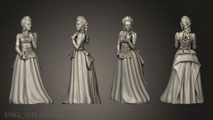 Figurines of girls (Irene, STKGL_3571) 3D models for cnc