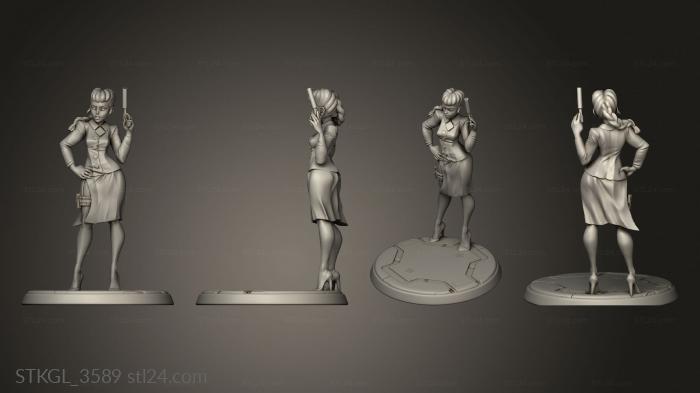 Figurines of girls (Jan Synth Spy Rachelle, STKGL_3589) 3D models for cnc