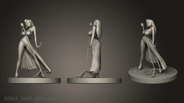 Figurines of girls (Jessica Rabbit, STKGL_3601) 3D models for cnc