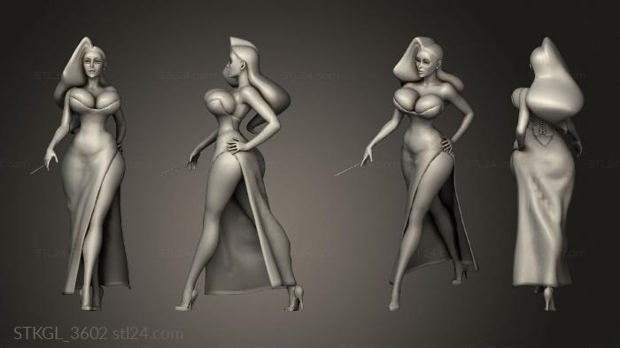 Figurines of girls (Jessica Rabbit, STKGL_3602) 3D models for cnc