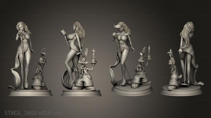 Figurines of girls (Jessica Rabbit BASE, STKGL_3603) 3D models for cnc