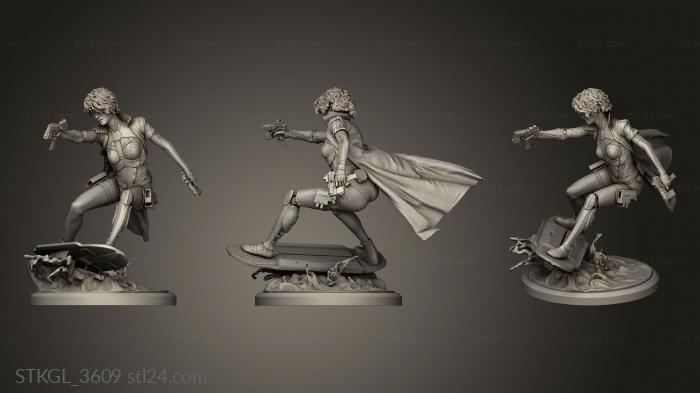 Figurines of girls (Jessie Cyberpunk Edge Runner statue SFW, STKGL_3609) 3D models for cnc