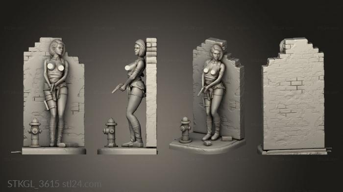 Figurines of girls (Jill Valentine Valentine Pinned to the wall NSFW, STKGL_3615) 3D models for cnc