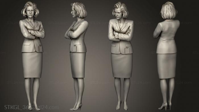 Figurines of girls (Jillian Anderson, STKGL_3623) 3D models for cnc