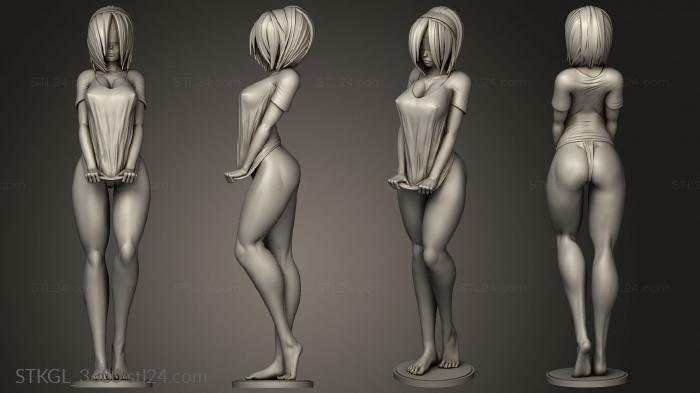 Figurines of girls (Js Nier, STKGL_3630) 3D models for cnc