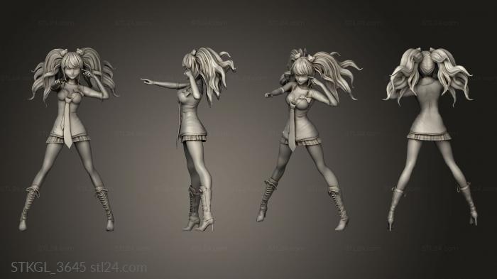 Figurines of girls (Junko Enoshima Danganronpa, STKGL_3645) 3D models for cnc