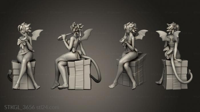 Figurines of girls (Kandi Succubus Holiday, STKGL_3656) 3D models for cnc