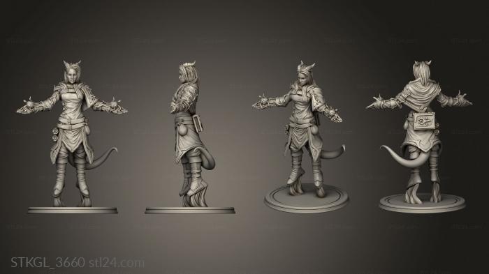 Figurines of girls (Karthis Tiefling Spellcaster, STKGL_3660) 3D models for cnc