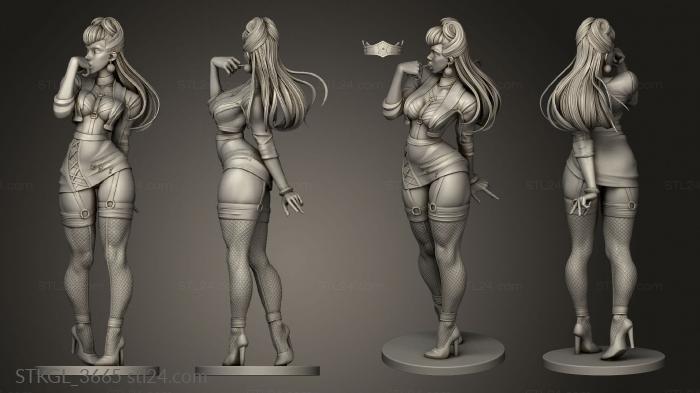 Figurines of girls (Evelynn Optimized, STKGL_3665) 3D models for cnc