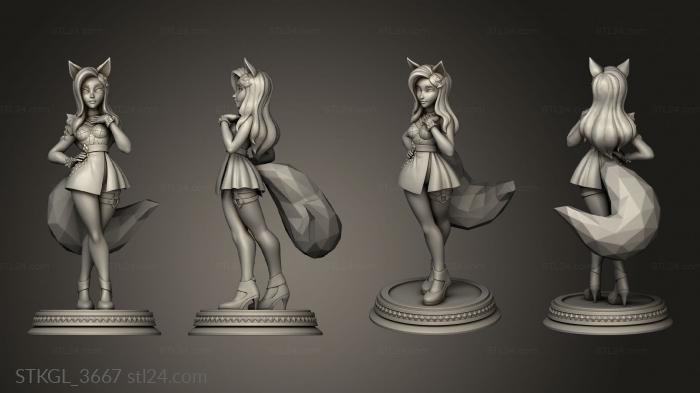 Figurines of girls (Out Ahri, STKGL_3667) 3D models for cnc