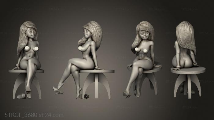 Figurines of girls (Kim Possible, STKGL_3680) 3D models for cnc