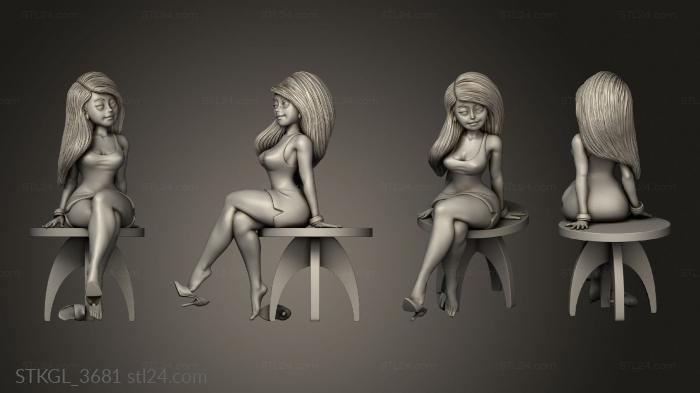 Figurines of girls (Kim Possible, STKGL_3681) 3D models for cnc