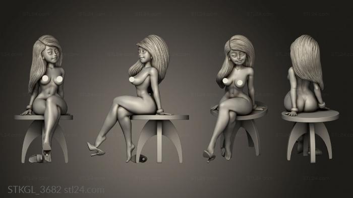 Figurines of girls (Kim Possible base, STKGL_3682) 3D models for cnc