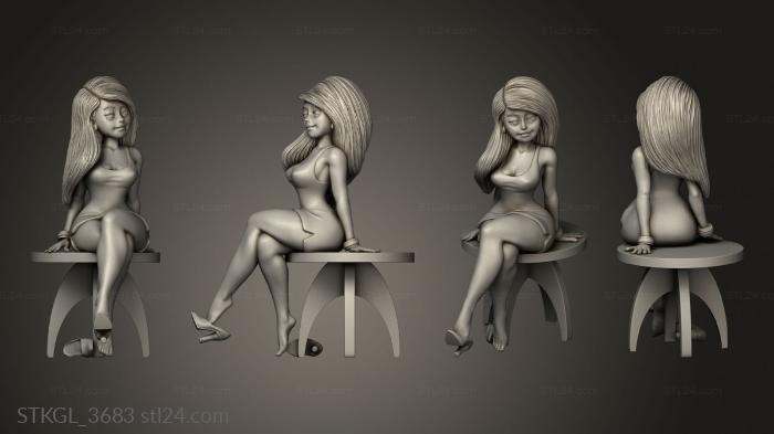 Figurines of girls (Kim Possible Новая папка base, STKGL_3683) 3D models for cnc