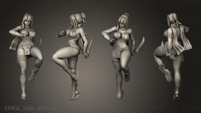 Figurines of girls (kingdom death KDM Ninja Girl Hector Moran, STKGL_3686) 3D models for cnc