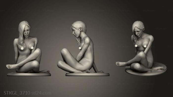 Figurines of girls (La Parisienne aa, STKGL_3710) 3D models for cnc