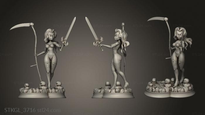 Figurines of girls (Lady Death, STKGL_3716) 3D models for cnc