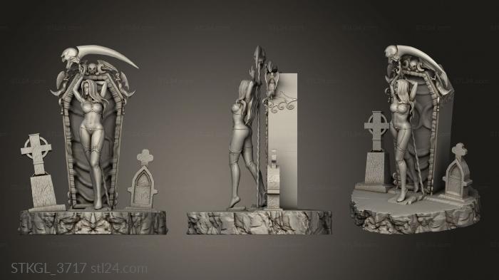 Figurines of girls (Lady Death angel, STKGL_3717) 3D models for cnc