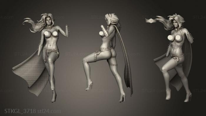 Figurines of girls (Lady Death Back hair, STKGL_3718) 3D models for cnc