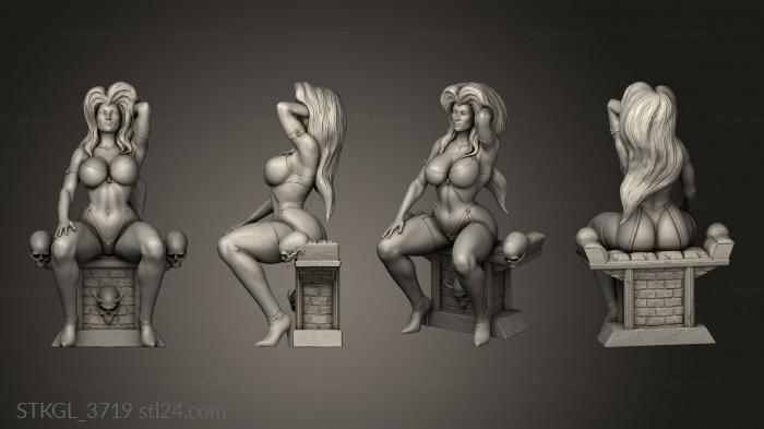 Figurines of girls (Lady Death base, STKGL_3719) 3D models for cnc