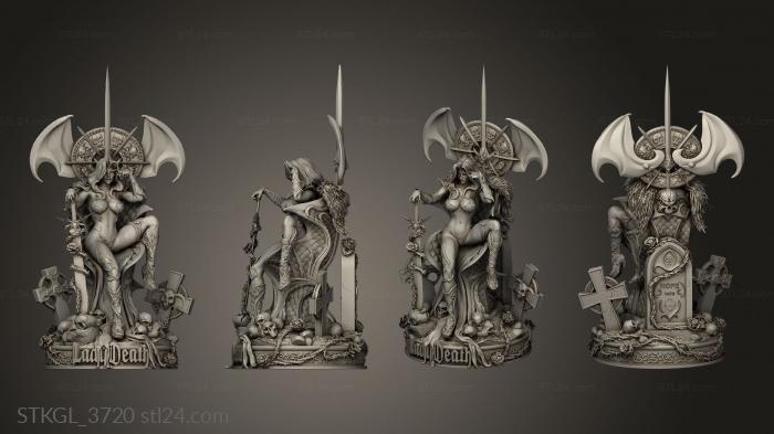 Figurines of girls (Lady Death On throne SBG, STKGL_3720) 3D models for cnc