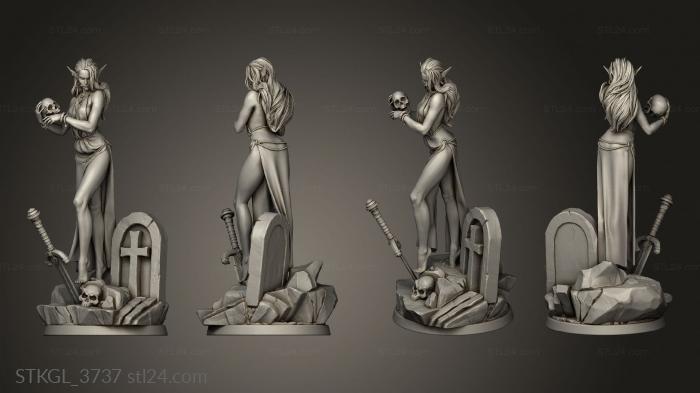 Figurines of girls (Laedria necromancer Necromant, STKGL_3737) 3D models for cnc