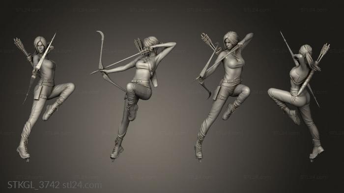 Figurines of girls (Lara Croft, STKGL_3742) 3D models for cnc