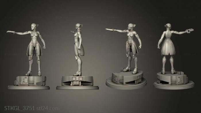 Figurines of girls (Liara Mass Effect, STKGL_3751) 3D models for cnc