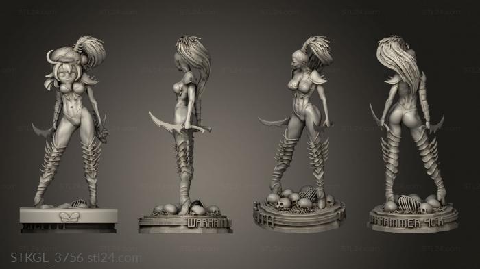 Figurines of girls (Lilith ALL, STKGL_3756) 3D models for cnc