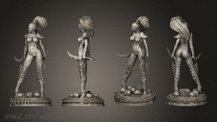 Figurines of girls (Lilith, STKGL_3757) 3D models for cnc