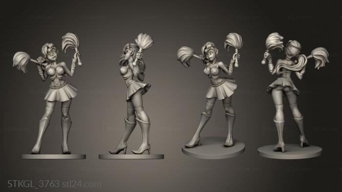 Figurines of girls (Cheerleaders Loec Geneva, STKGL_3763) 3D models for cnc