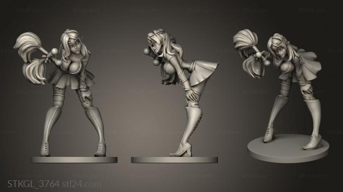 Figurines of girls (Cheerleaders Shelnera, STKGL_3764) 3D models for cnc